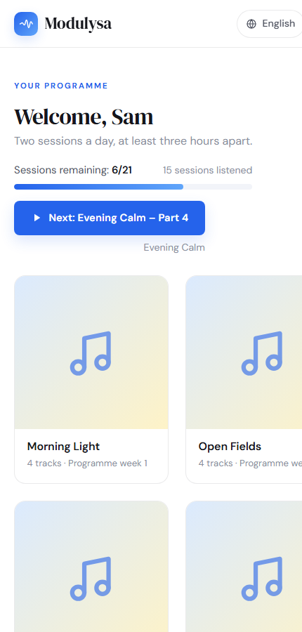 The listener’s album page on a phone
