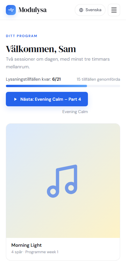 Lyssnarens albumsida i mobilen